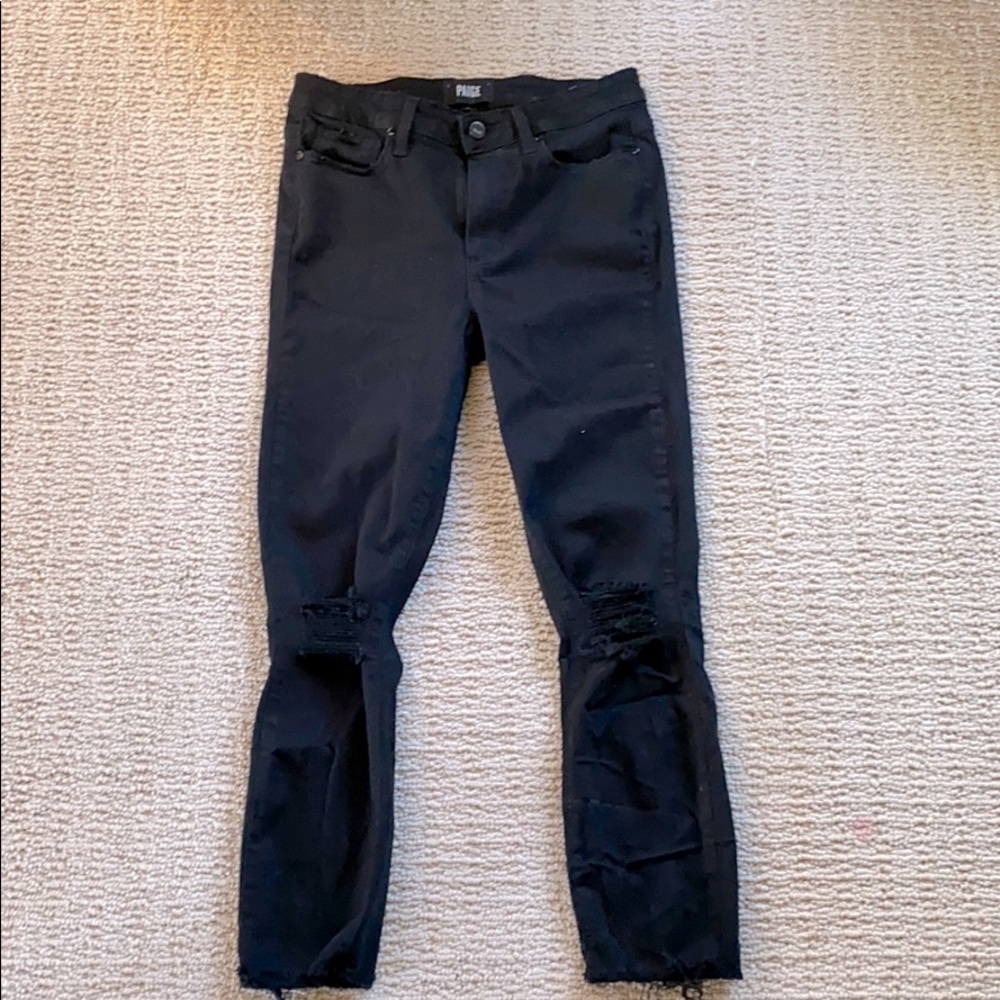 Paige black stretch jeans